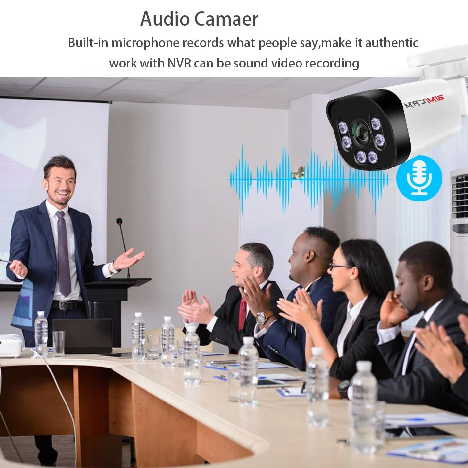 Caméra De Surveillance 4K POE Avec Audio