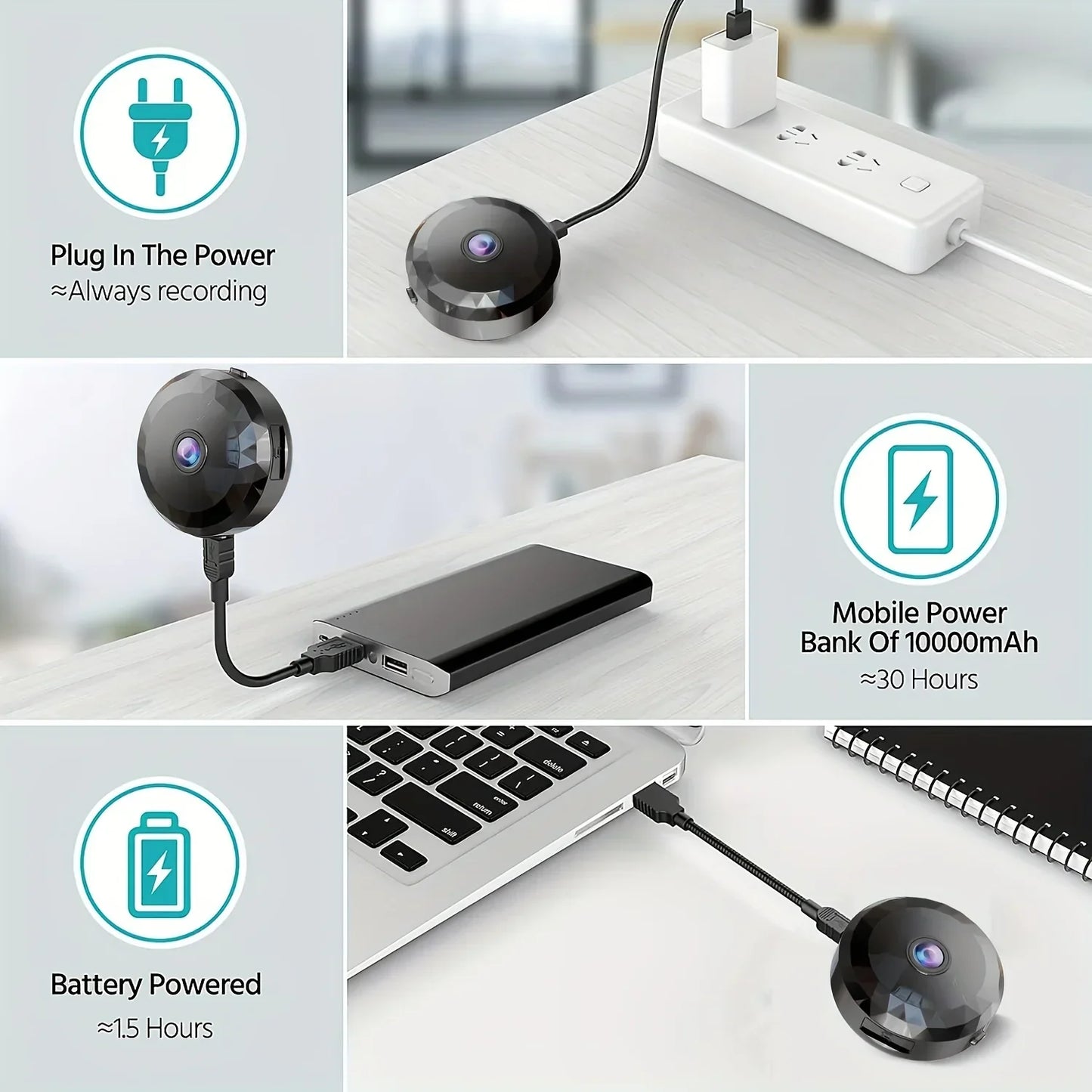 Mini Caméra Wi-Fi De Sécurité Avec Vision Nocturne